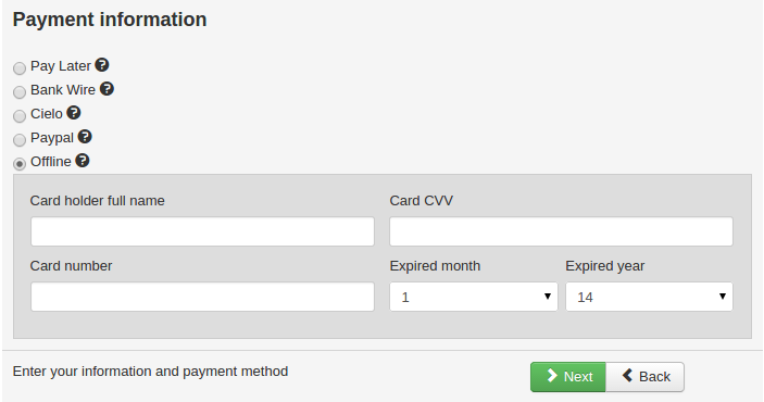 Offline credit card payment plugin preview