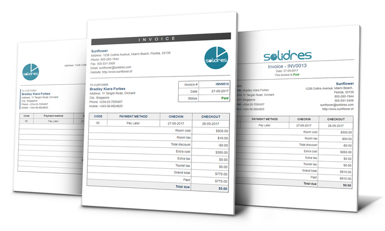 New invoice layouts