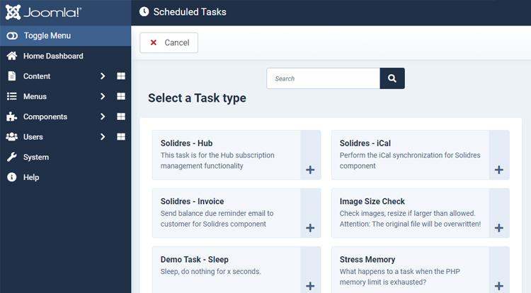 Scheduled tasks