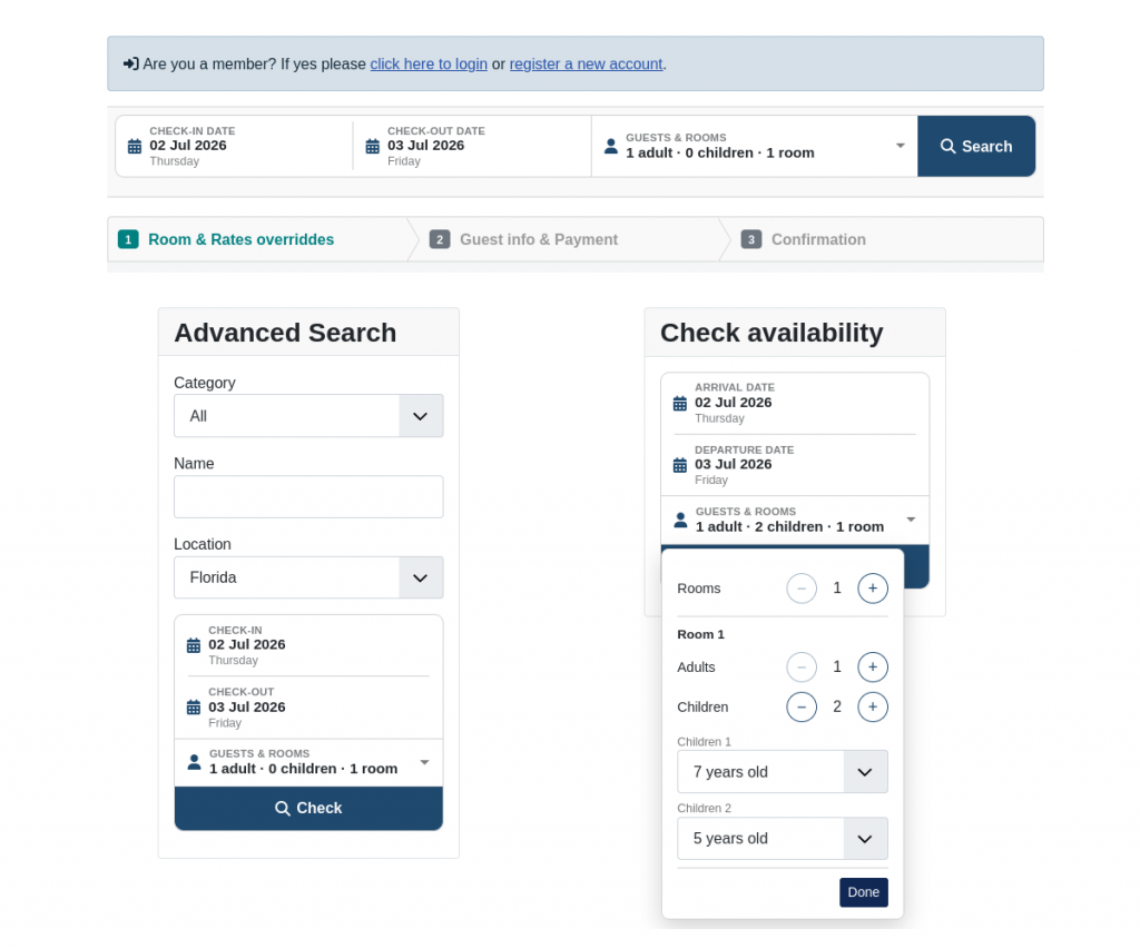 Preview of the modern date picker in various places